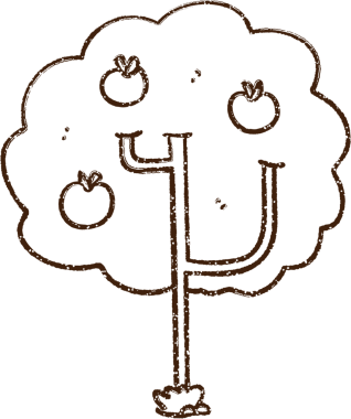 Bir insan tarafından çizilmiş Elma Ağacı Kömürü