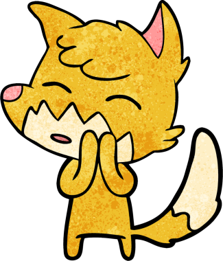 bir insan tarafından çizilmiş tilki çizgi filmi