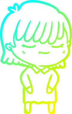 Bir insan tarafından çizilmiş bir karikatür kadın çizimi.