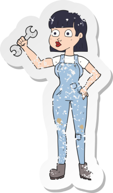 Bir insan tarafından çizilmiş mekanik bir karikatürün gerilimli yapıştırması.