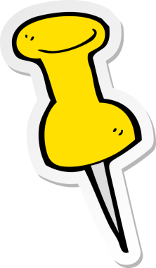 Bir insan tarafından çizilmiş bir karikatür iğnesinin çıkartması.