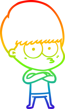 gökkuşağı gradyan çizgisi bir insan tarafından çizilmiş sinirli bir çizgi çocuk çizimi