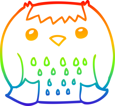 bir insan tarafından çizilmiş bir baykuşun çizimi.