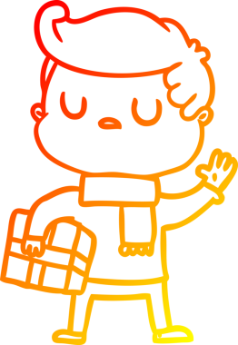 Bir insan tarafından çizilmiş bir çizgi film karakteri.