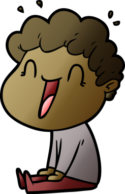 Bir insan tarafından çizilmiş mutlu bir adam.