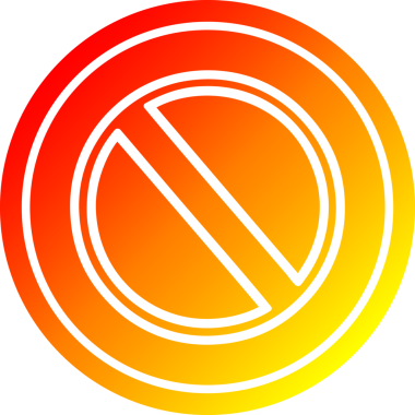 Bir insan tarafından çizilen sıcak gradyan bitiş ile genel durak dairesel simgesi