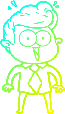 Bir insan tarafından çizilmiş soğuk çizgi çizgi film karakteri.