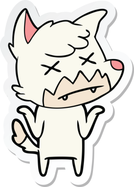 Bir insan tarafından çizilmiş ölü tilki etiketi.