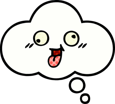 Bir insan tarafından çizilmiş bir düşünce baloncuğunun çizgi roman tarzı