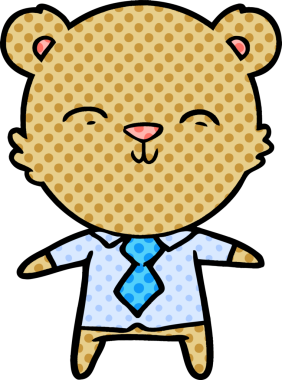 Bir insan tarafından çizilmiş bir çizgi film karakteri.