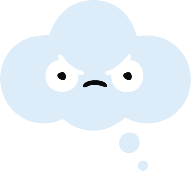 Bir insan tarafından çizilen düşünce baloncuğunun düz renkli retro karikatürü