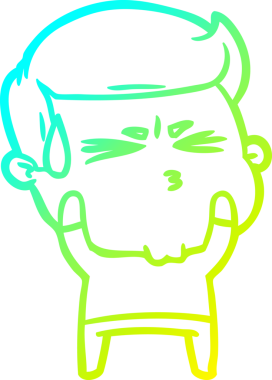 Bir insan tarafından çizilmiş karikatür çizimi.