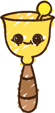 Bir insan tarafından çizilmiş el çanı tebeşiri.