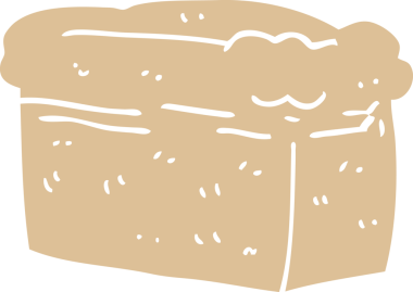 Bir insan tarafından çizilmiş bir ekmek karalaması.