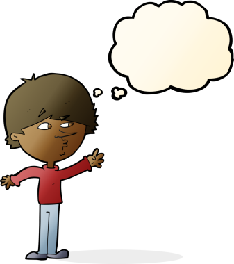 Bir insan tarafından çizilen düşünce baloncuğuyla uzanan endişeli bir adam.