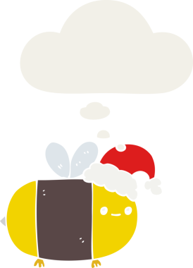 Düşünce baloncuğu insan tarafından çizilmiş bir çizgi film arısı.