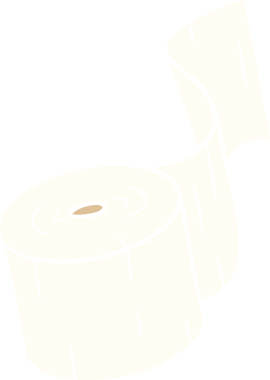 Bir insan tarafından çizilmiş tuvalet kağıdı karalaması.