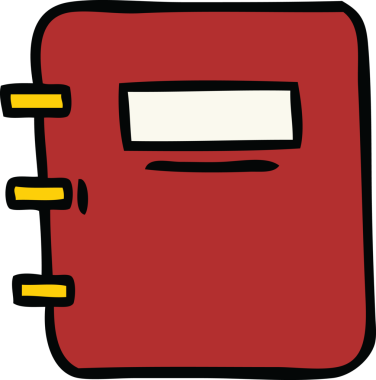 Bir insan tarafından çizilmiş güzel bir not defteri karikatürü.