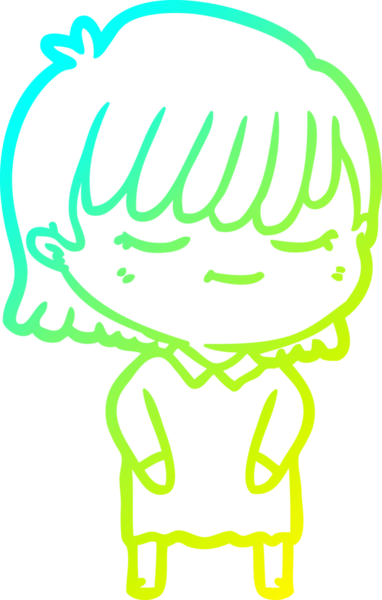 Bir insan tarafından çizilmiş bir karikatür kadın çizimi.