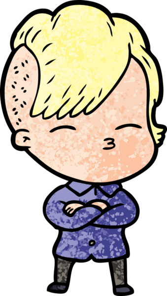 Bir insan tarafından çizilmiş şaşı çizgi film kızı.