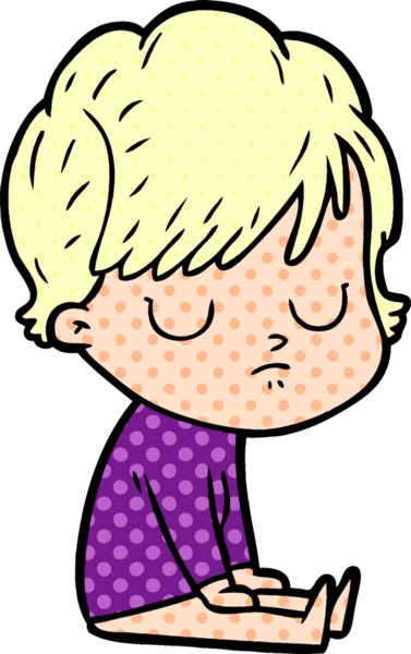 Bir insan tarafından çizilmiş karikatür kadın.