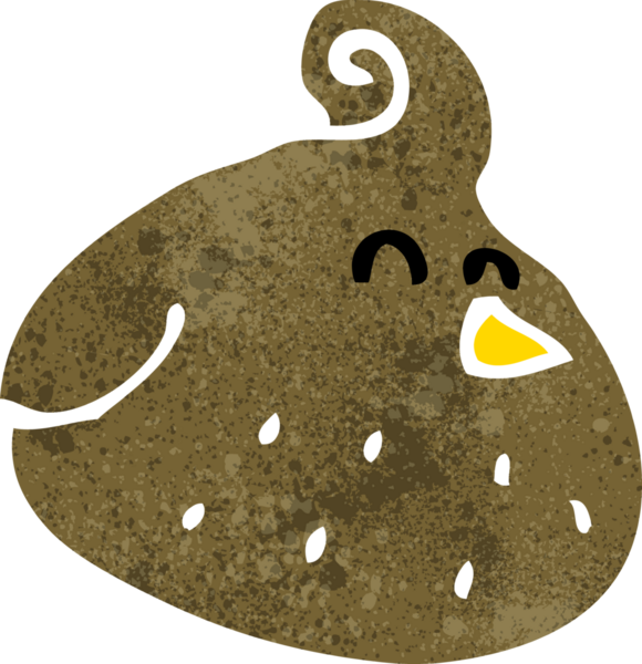 Bir insan tarafından çizilmiş çizgi film kuşu.