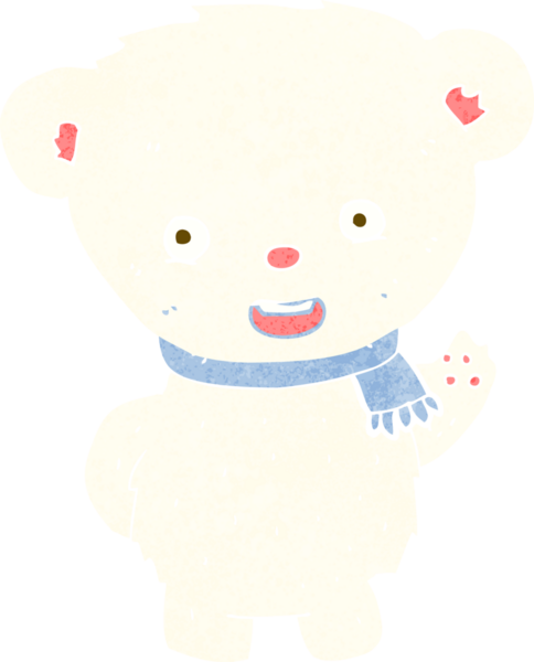 Bir insan tarafından çizilmiş kutup ayısı çizimi.