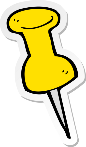 Bir insan tarafından çizilmiş bir karikatür iğnesinin çıkartması.