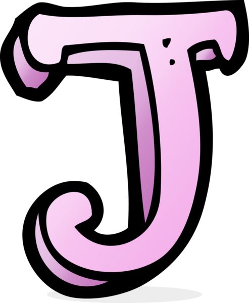 Bir insan tarafından çizilmiş J harfi.