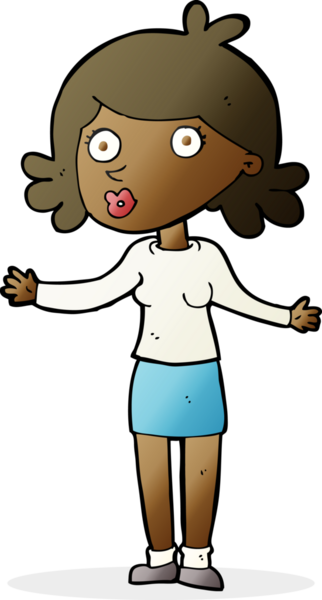 Bir insan tarafından çizilmiş, kafası karışık bir kadın.