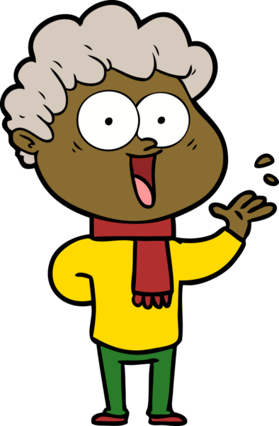 Bir insan tarafından çizilmiş mutlu bir adam.