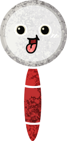 Bir insan tarafından çizilmiş bir büyüteçin retro çizim tarzı karikatürü