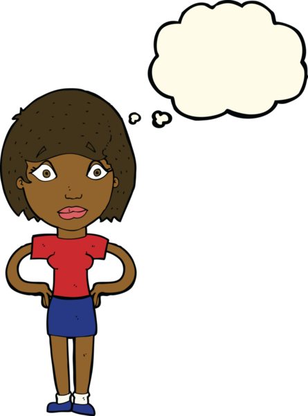 Bir insan tarafından çizilmiş düşünce balonu olan endişeli bir karikatür.