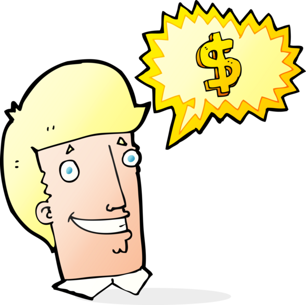 Продавец мультфильмов говорит о деньгах, нарисованных человеком