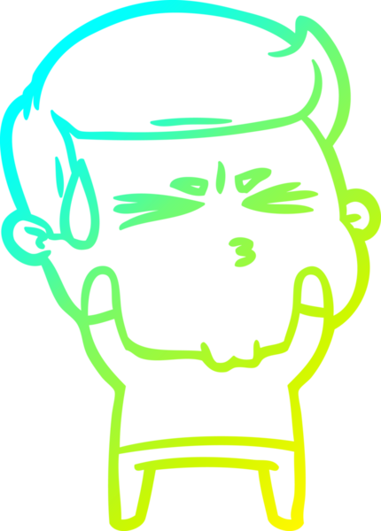 Bir insan tarafından çizilmiş karikatür çizimi.