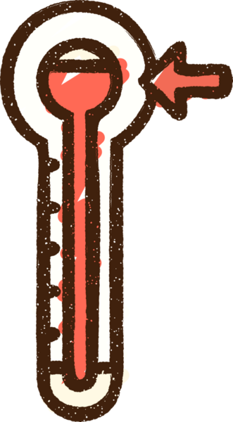 Bir insan tarafından çizilen Sıcak Sıcaklık Tebeşiri