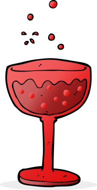 Bir insan tarafından çizilmiş ışıltılı bir kokteyl.