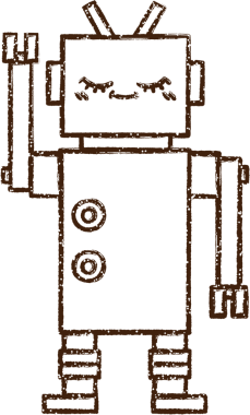 Bir insan tarafından çizilen Çılgın Robot Kömürü