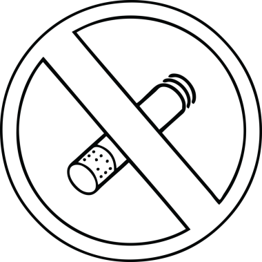 Bir insan tarafından çizilmiş sigara içilmeyen çizgi film.