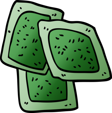 Bir insan tarafından çizilmiş yeşil çay.