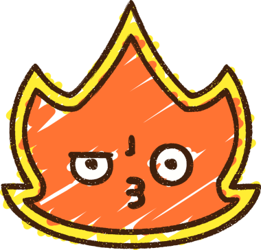 Bir insan tarafından çizilen Alev Karakteri Tebeşiri