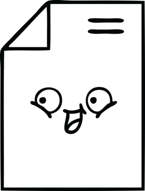 Bir insan tarafından çizilmiş bir kağıt parçasının çizgi çizimi