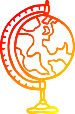 Bir insan tarafından çizilmiş bir karikatürün sıcak eğimli çizimi