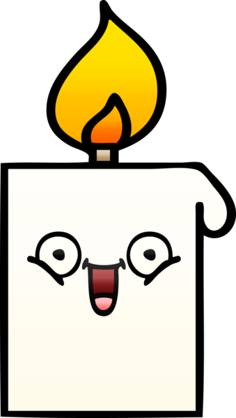 Bir insan tarafından çizilmiş yanan bir mumun gölgeli karikatürü.