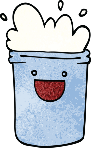 Bir insan tarafından çizilmiş mutlu içecekler.