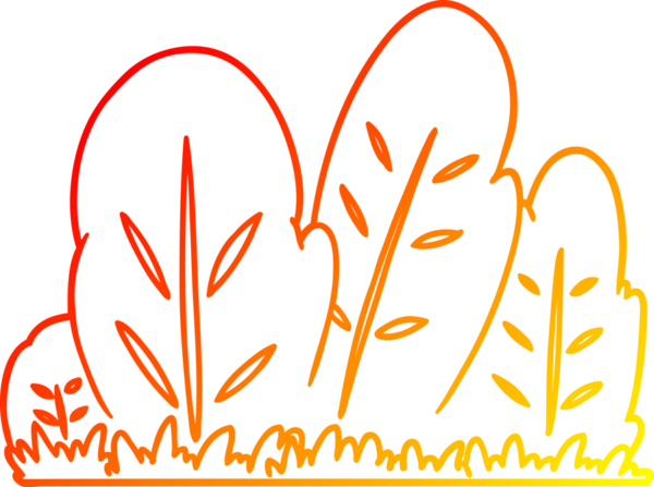 Bir insan tarafından çizilen karikatür çitinin sıcak gradyan çizimi