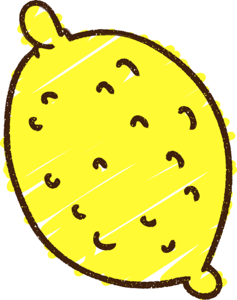 Bir insan tarafından çizilen limon tebeşiri