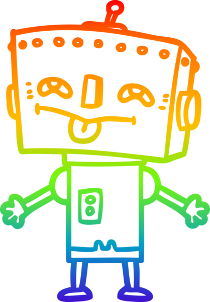 gökkuşağı gradyan çizgisi bir insan tarafından çizilmiş robot çizgi