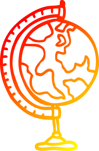 Bir insan tarafından çizilmiş bir karikatürün sıcak eğimli çizimi