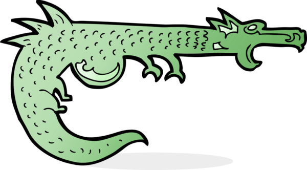 bir insan tarafından çizilmiş ortaçağ ejderhası.